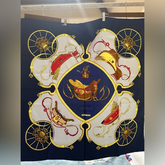 Hermes Springs Vintage Silk Scarf - Picture 1 of 10